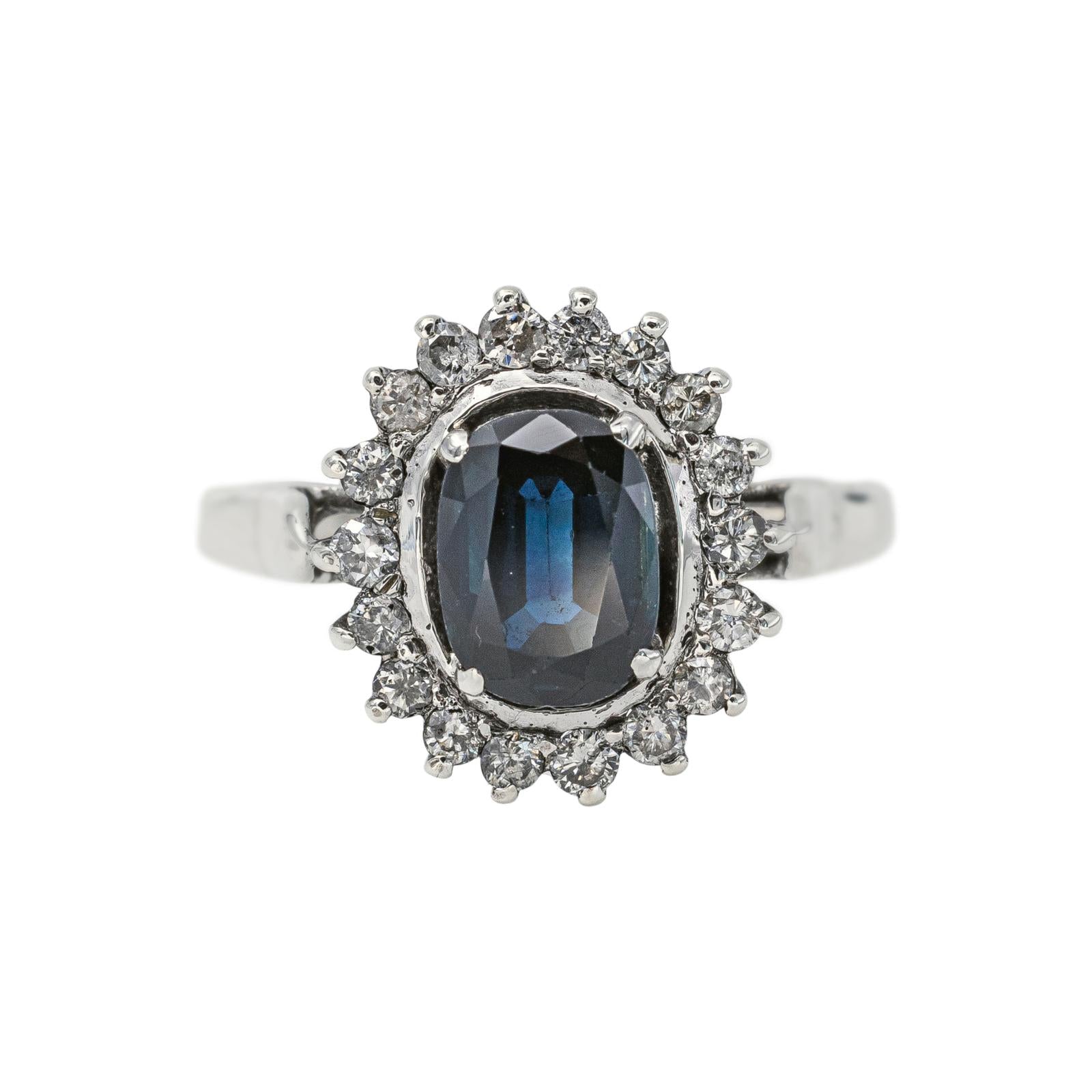 Bague Pompadour Argent Saphir