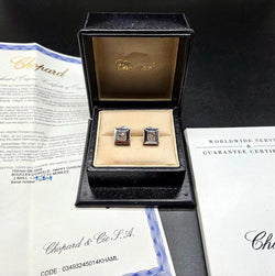 CHOPARD "Happy Diamonds" Earrings in White Gold and Diamonds