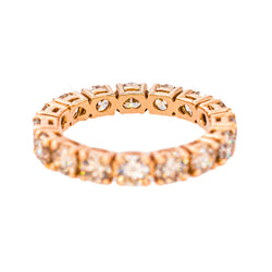 American-Style Wedding Band in Rose gold with Diamonds