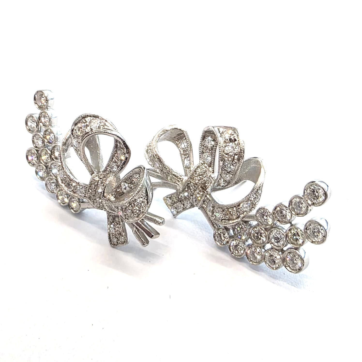 Platinum and Diamond Earrings