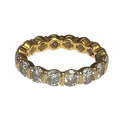 Yellow Gold and Diamond Wedding Band
