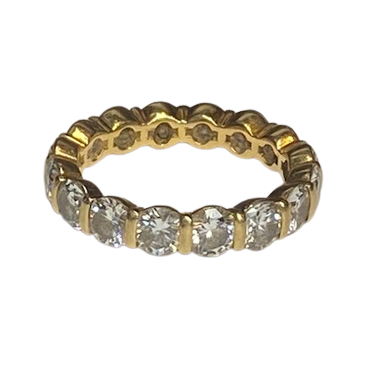 Yellow Gold and Diamond Wedding Band
