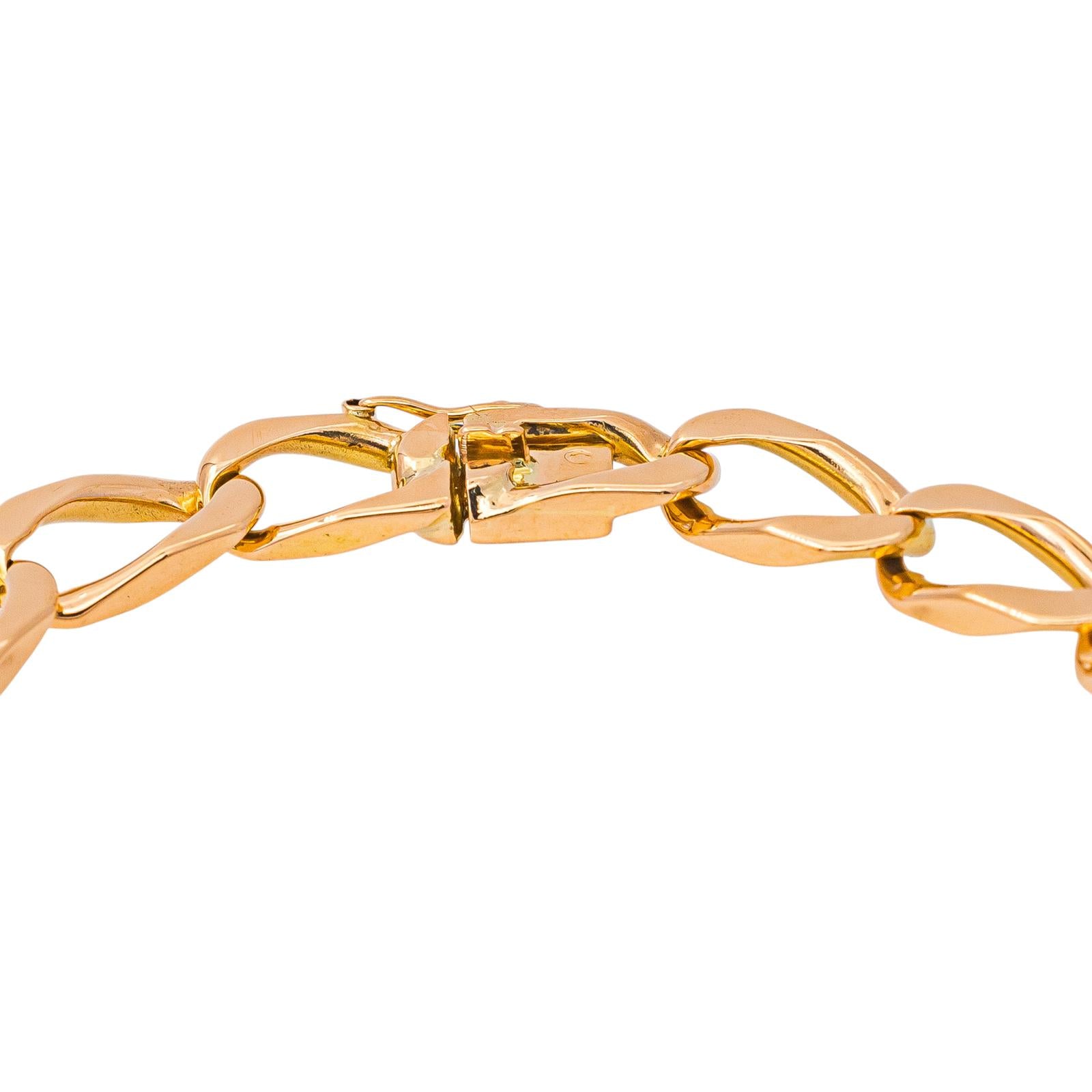 Rose gold curb chain bracelet