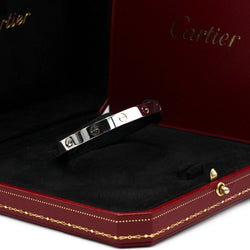 CARTIER "Love" White Gold Bangle Bracelet