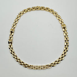 CARTIER "Panther" Link Necklace in yellow gold and diamonds