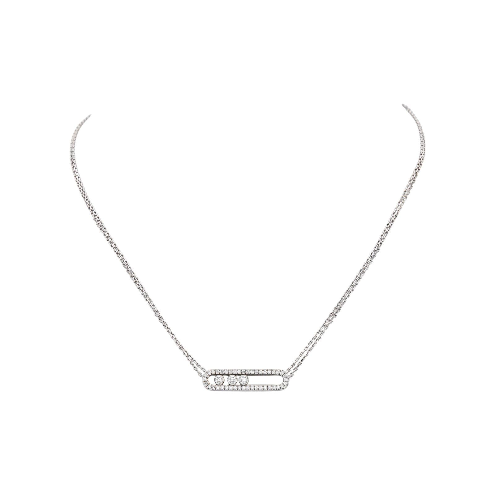 Messika Collier Move Or blanc Diamant