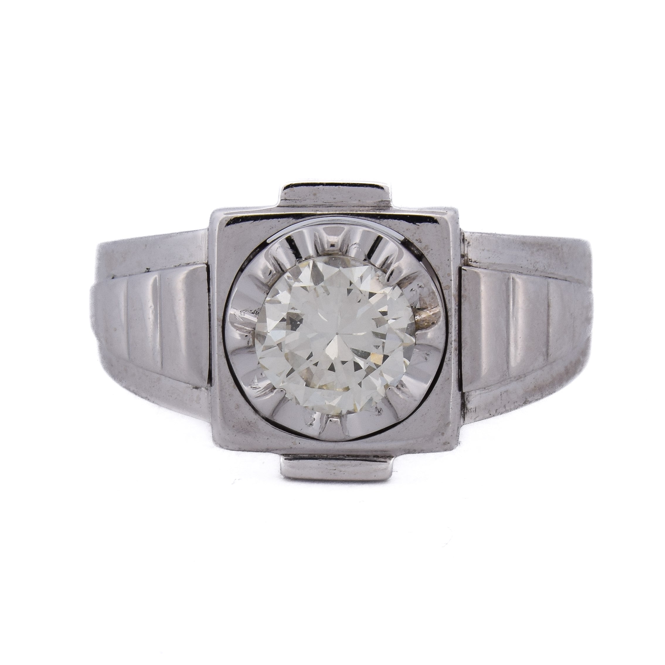 Bague en or blanc et diamant