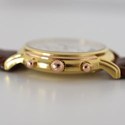 JAEGER-LECOULTRE "Odysseus" Watch in Yellow gold, Rose gold and leather
