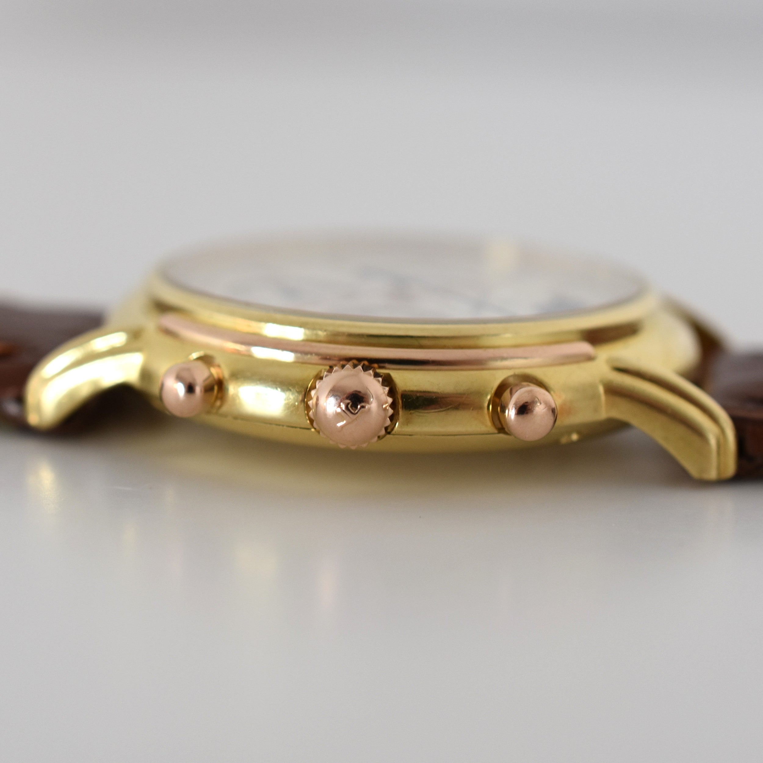 JAEGER-LECOULTRE "Odysseus" Watch in Yellow gold, Rose gold and leather