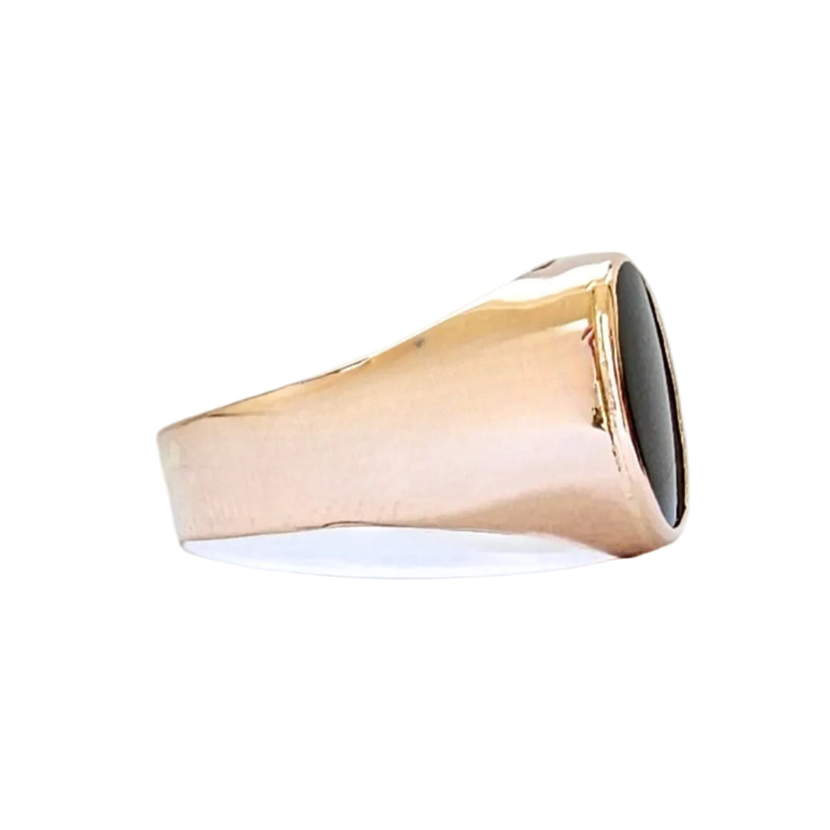 Rose Gold and Onyx Signet Ring