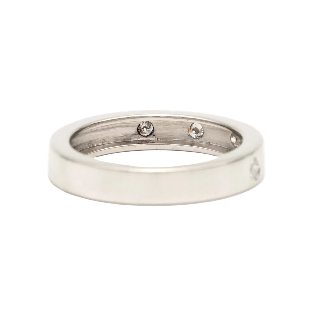 White Gold and Diamond Wedding Band