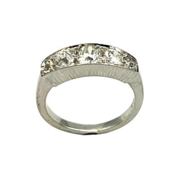 White Gold and Diamond Garter Ring