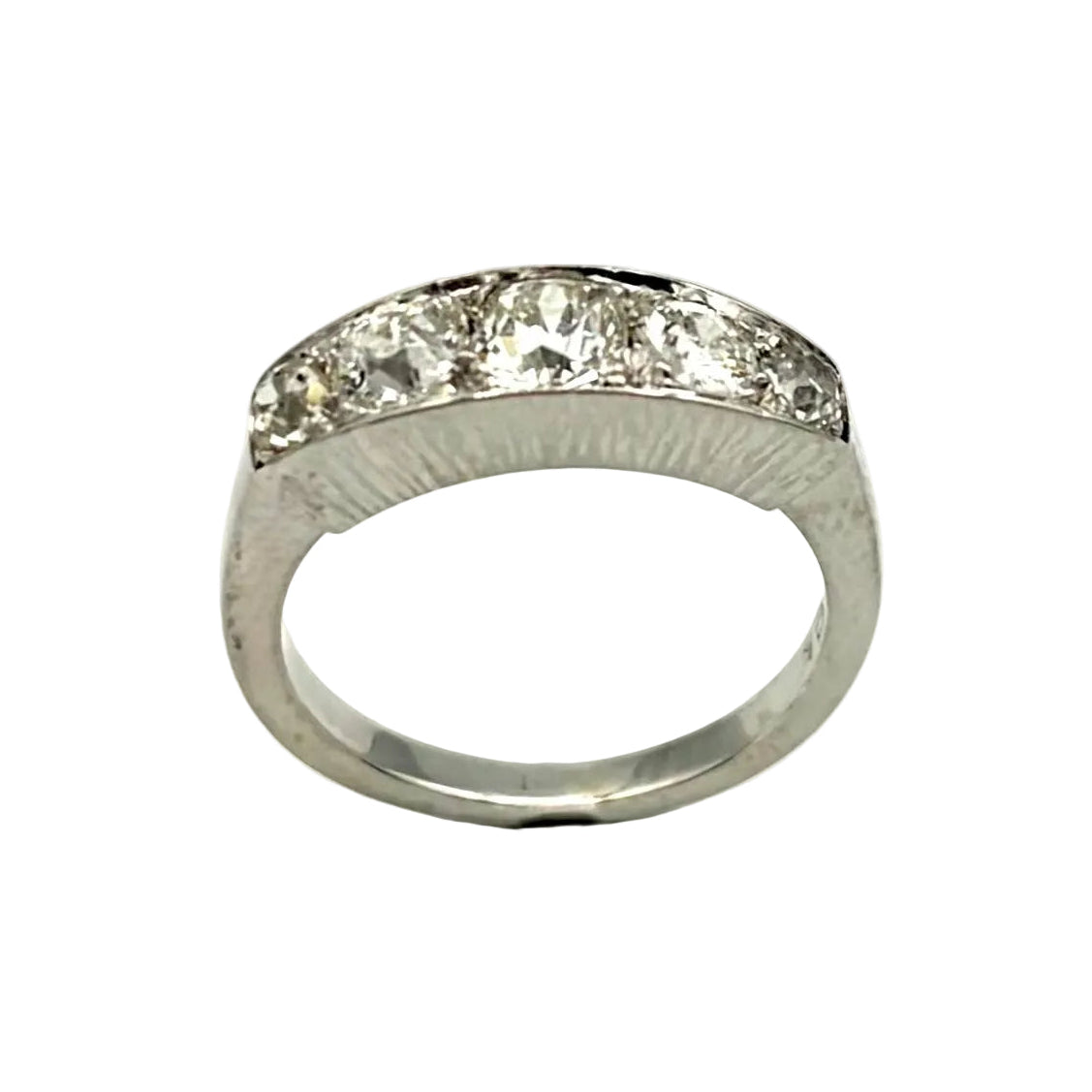 White Gold and Diamond Garter Ring