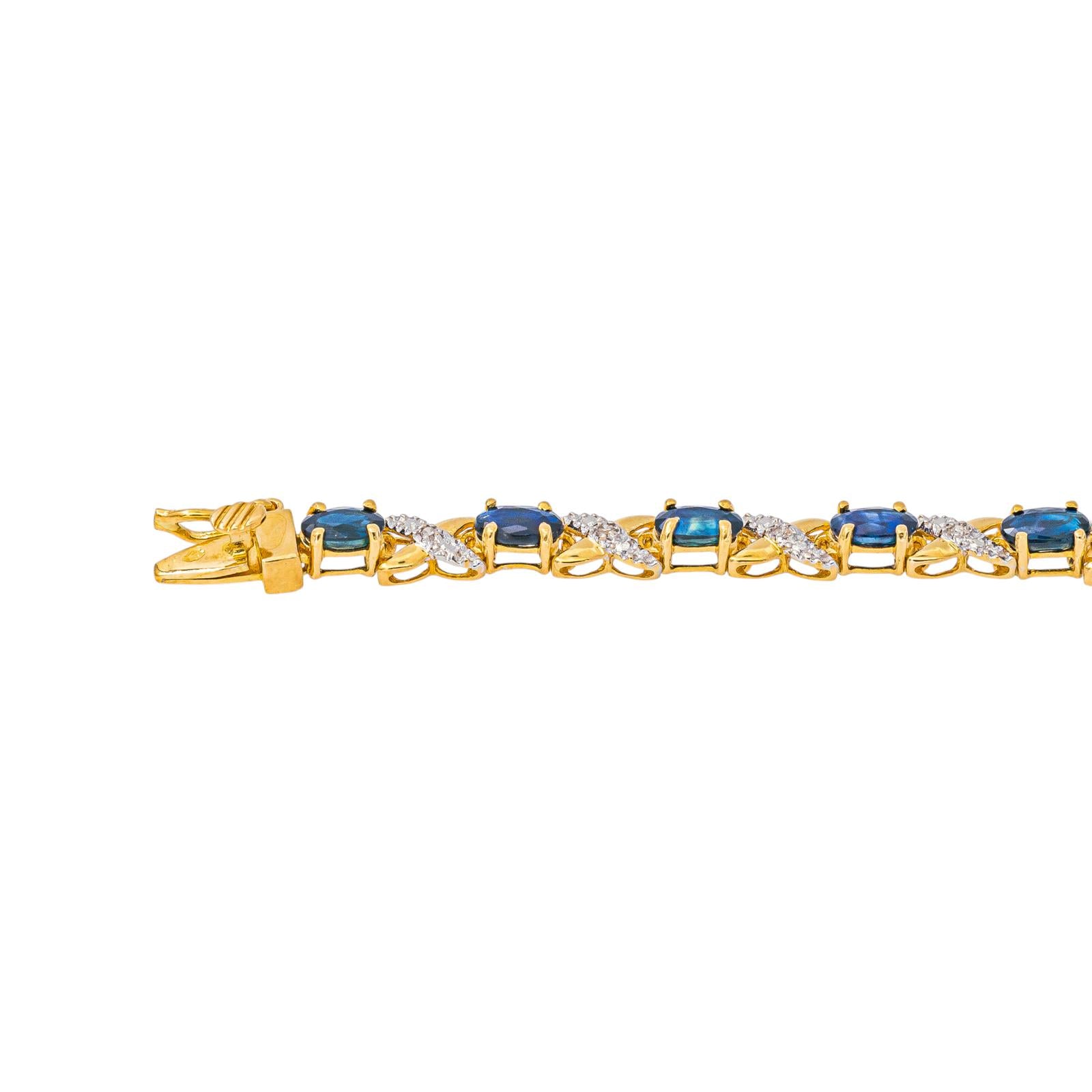 Yellow gold Sapphire Bracelet