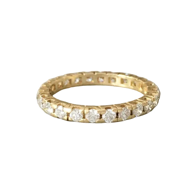Yellow Gold and Diamond Wedding Band