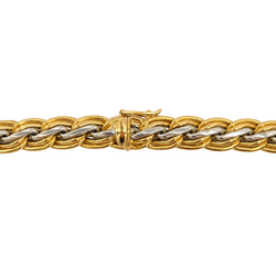 White Gold and Yellow Gold Link Necklace