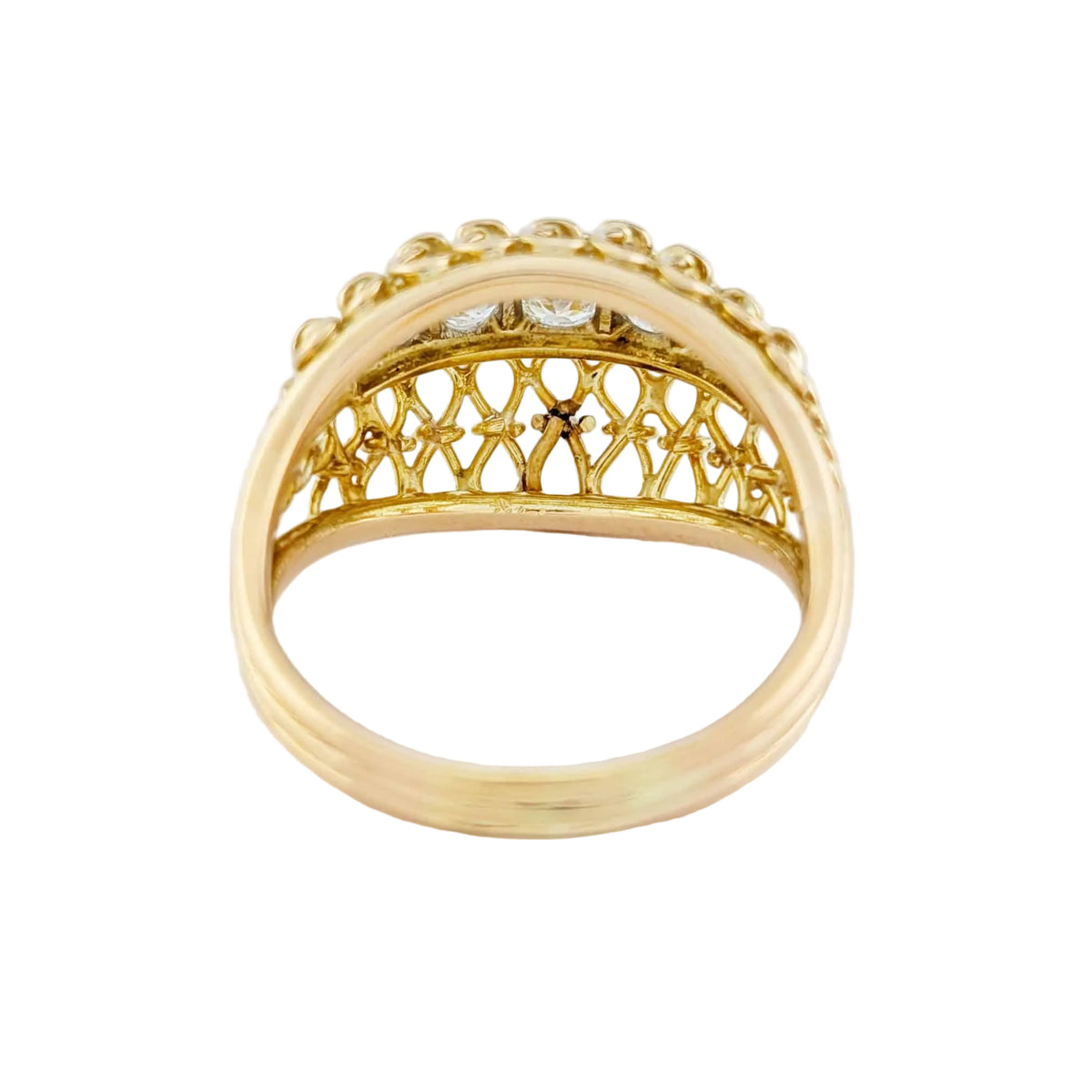 Yellow Gold and Diamond Dome Ring
