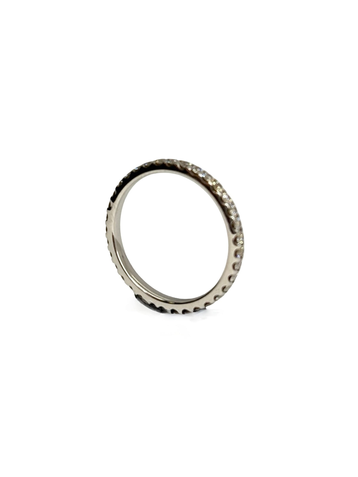 White Gold and Diamond Wedding Band