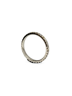 White Gold and Diamond Wedding Band