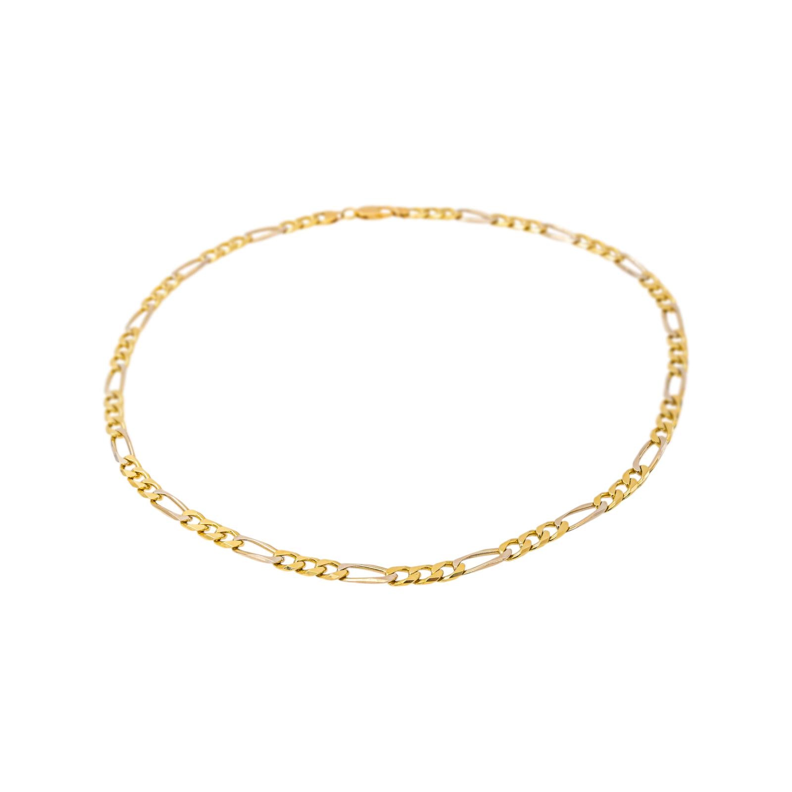 Collier maille Figaro Or jaune