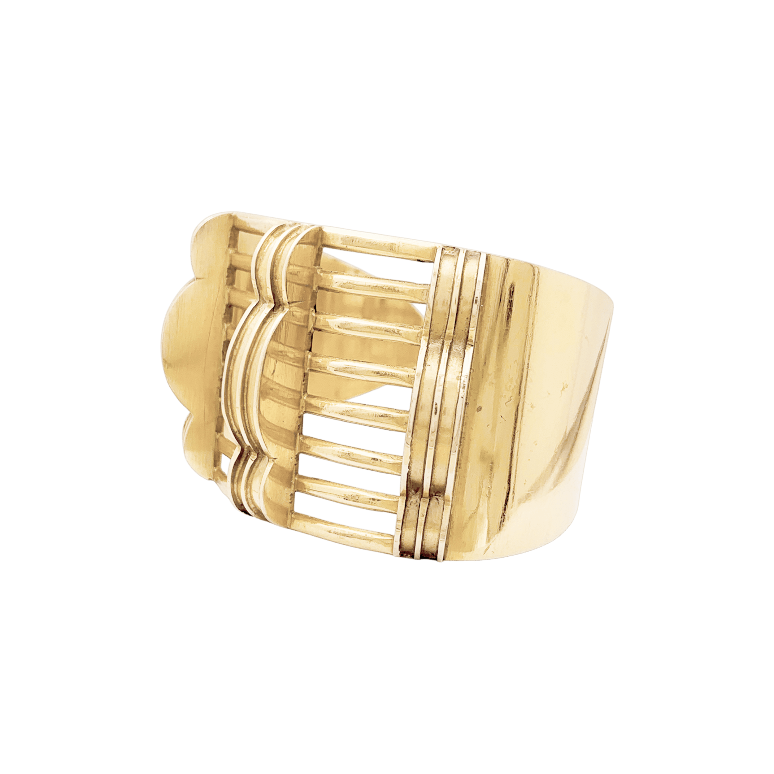 Bracelet manchette or rose.