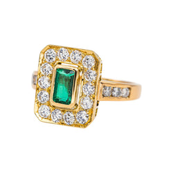 Bague Or jaune Emeraude