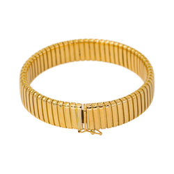 Yellow Gold Tubogas Link Bracelet