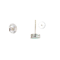 White Gold Earrings with Emeralds and Diamonds
