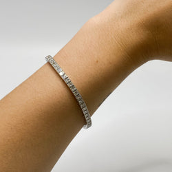 "Ligne" Bracelet in White Gold and Diamonds