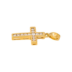 Yellow Gold Diamond Religious Pendant