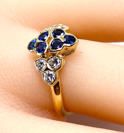 Bague Mauboussin en or jaune 18 carats en saphirs et diamants