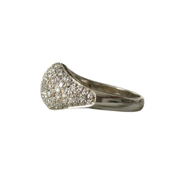 White Gold and Diamond Dome Ring