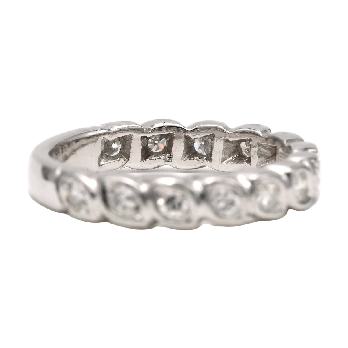 White Gold and Diamond Wedding Band