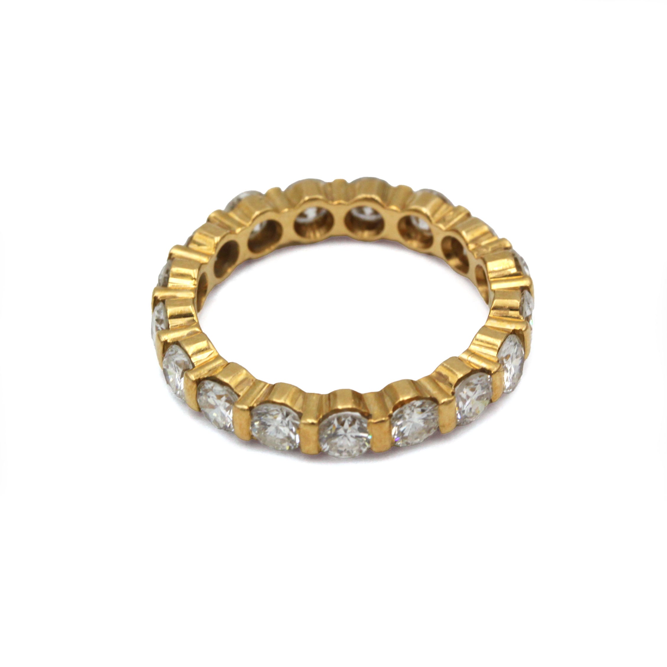 Bague Alliance en or jaune et diamants