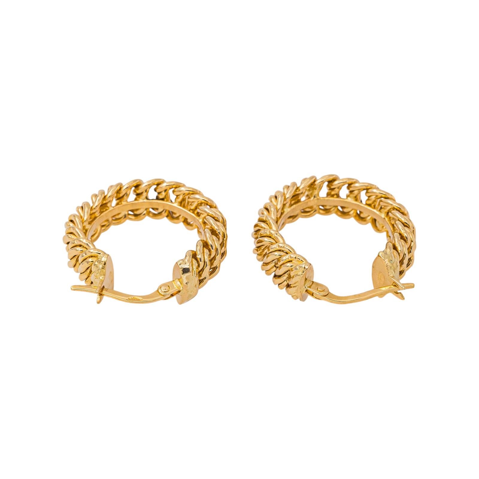 Boucles d'oreilles Maille Américaine Or jaune