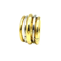 POMELLATO "Tubolare" Ring in white gold and yellow gold