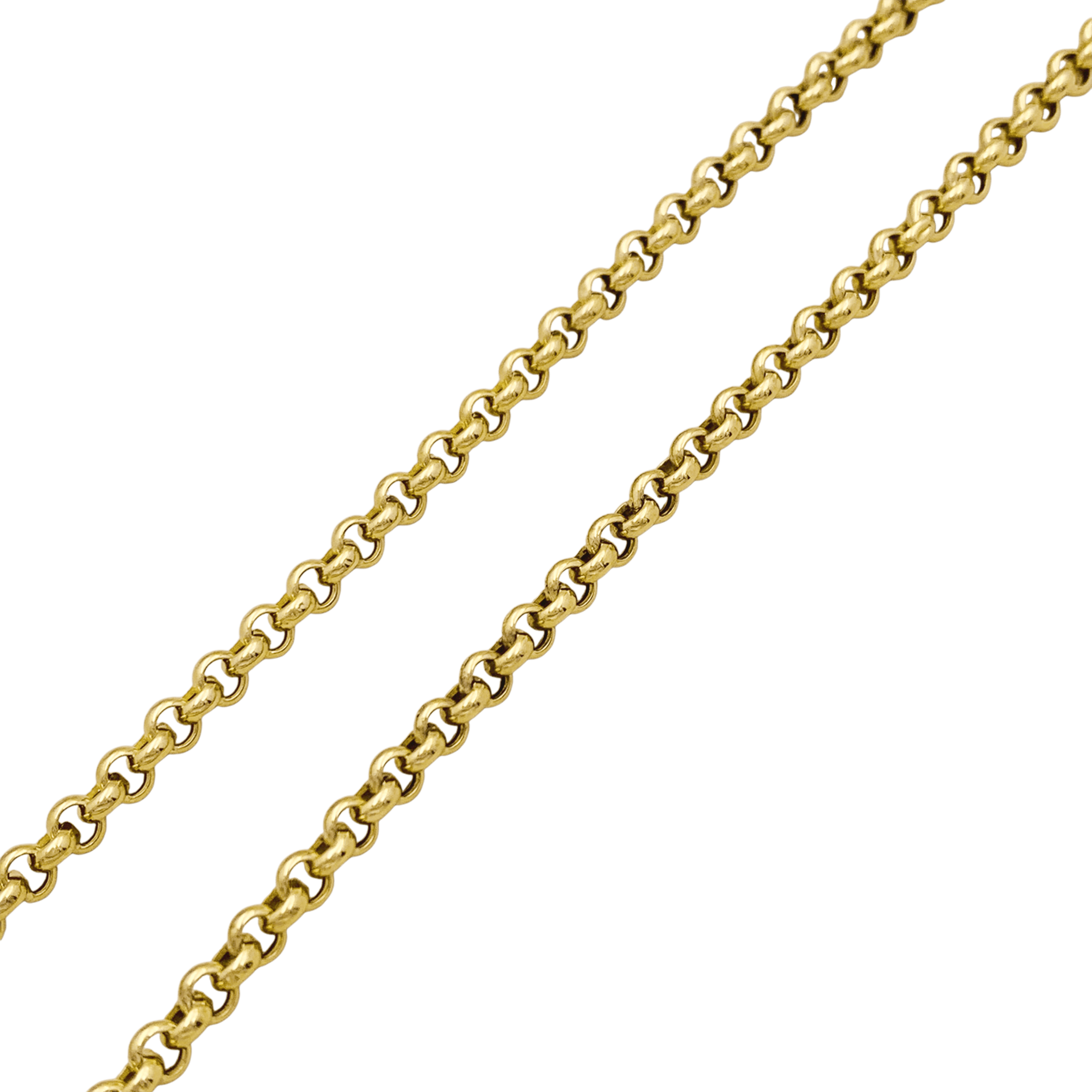 Collier maille jaseron, or jaune.