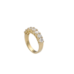 Yellow Gold and Diamond Wedding Band