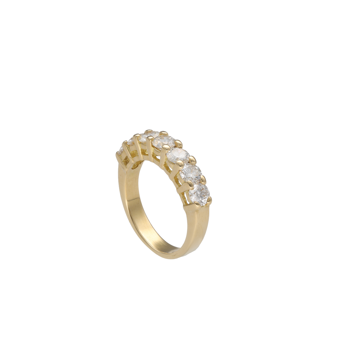 Yellow Gold and Diamond Wedding Band