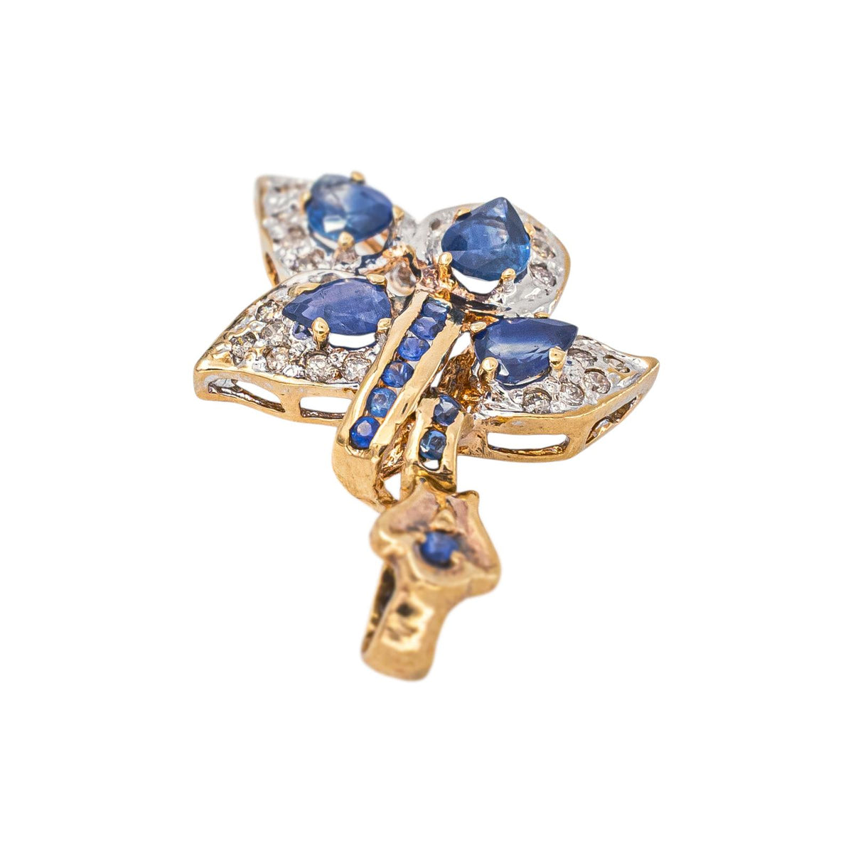 Pendentif Or blanc Saphir