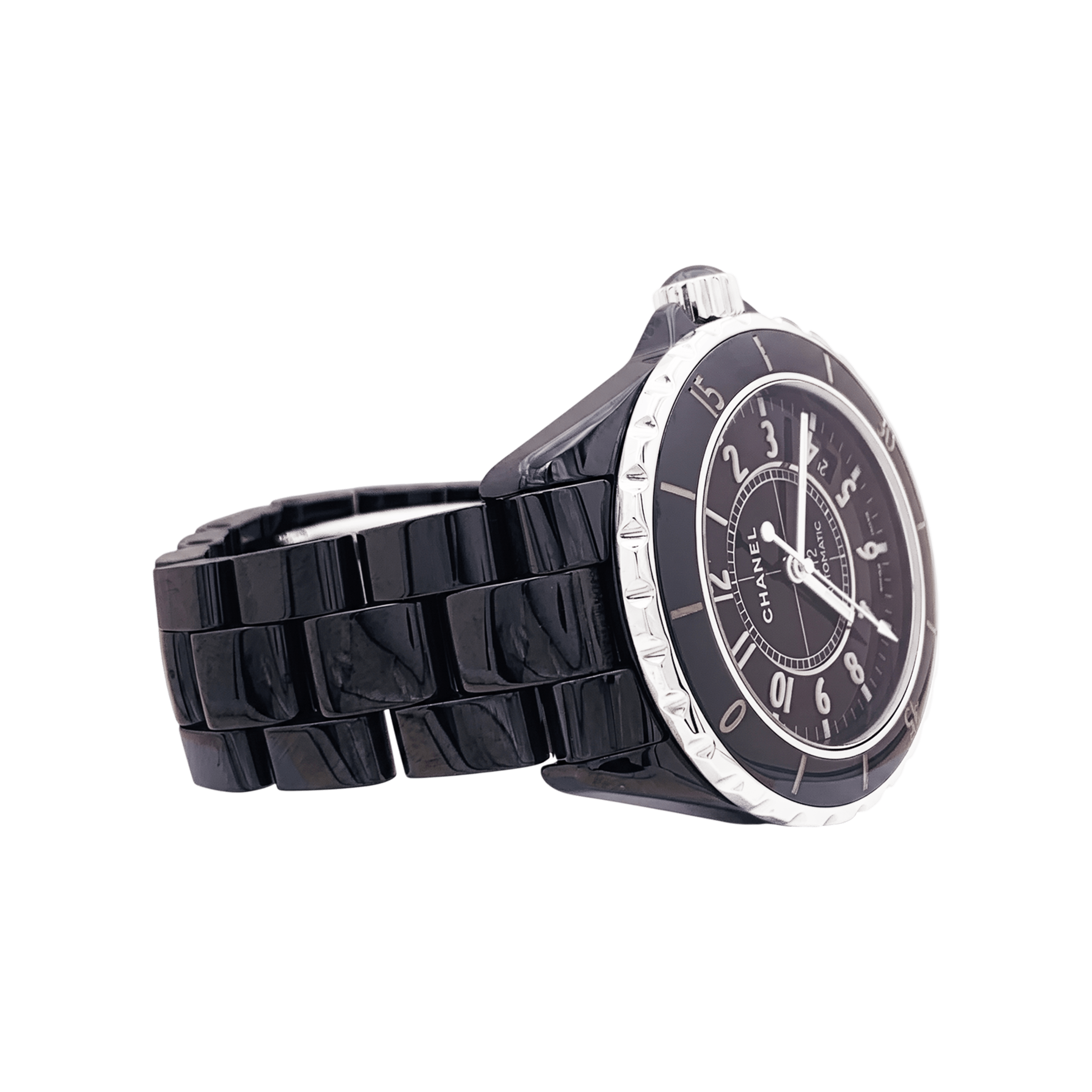 Montre Chanel, "J12", céramique noire, acier.