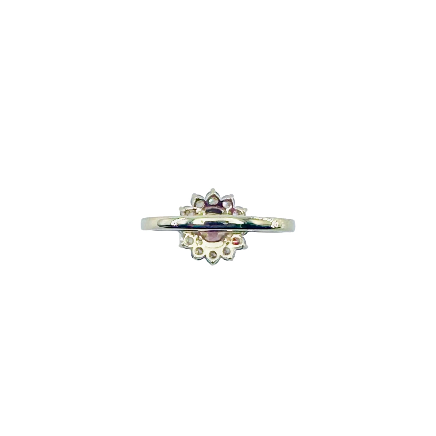 GEMMYO "Lefkos Camaïeux" Entourage Ring in yellow gold, Tourmaline, and Diamonds