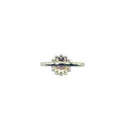GEMMYO "Lefkos Camaïeux" Entourage Ring in yellow gold, Tourmaline, and Diamonds