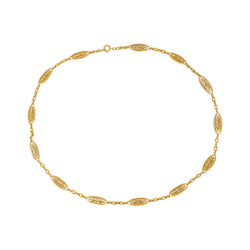 Yellow Gold Filigree Necklace