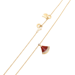 BULGARI "Divas' Dream" Pendant Necklace in rose gold, carnelian, and diamonds