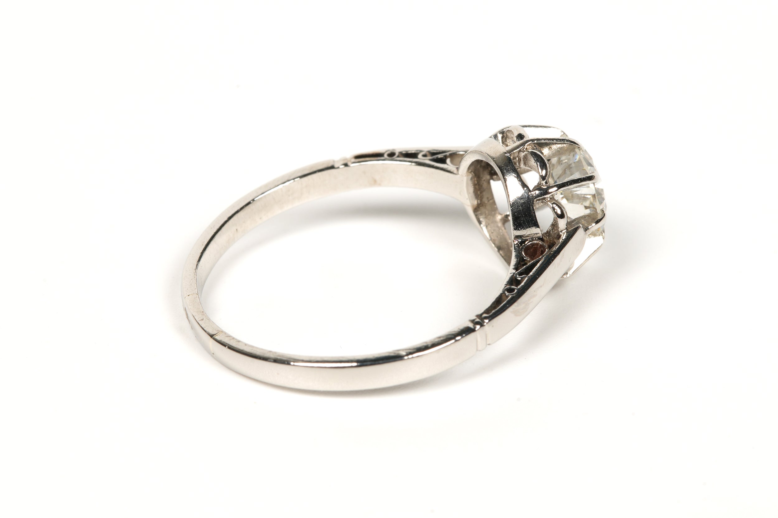 Bague Solitaire en or blanc et diamant