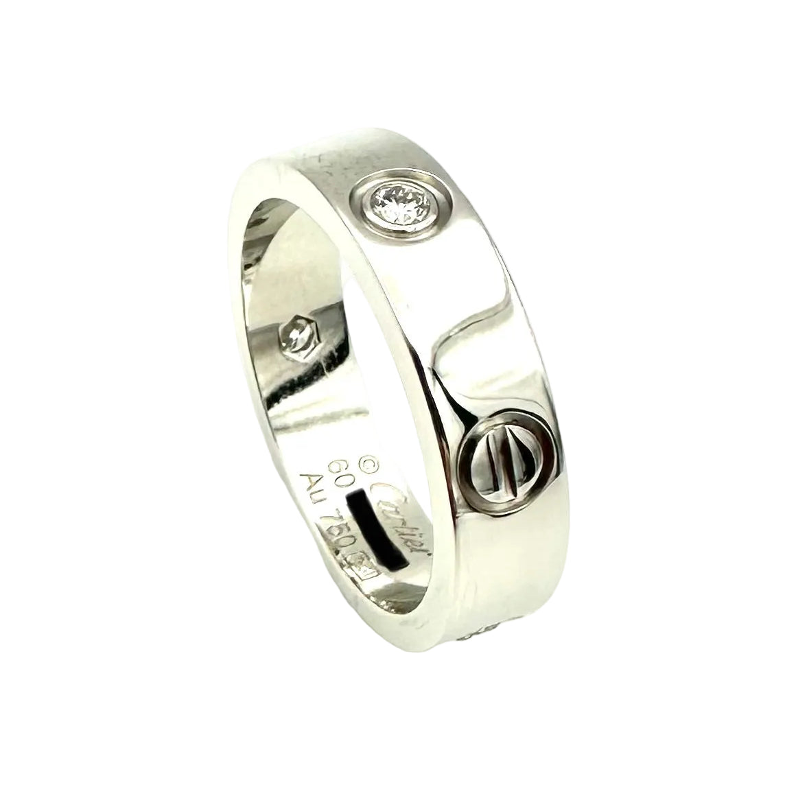 CARTIER "Love" Wedding band ring in white gold and diamonds