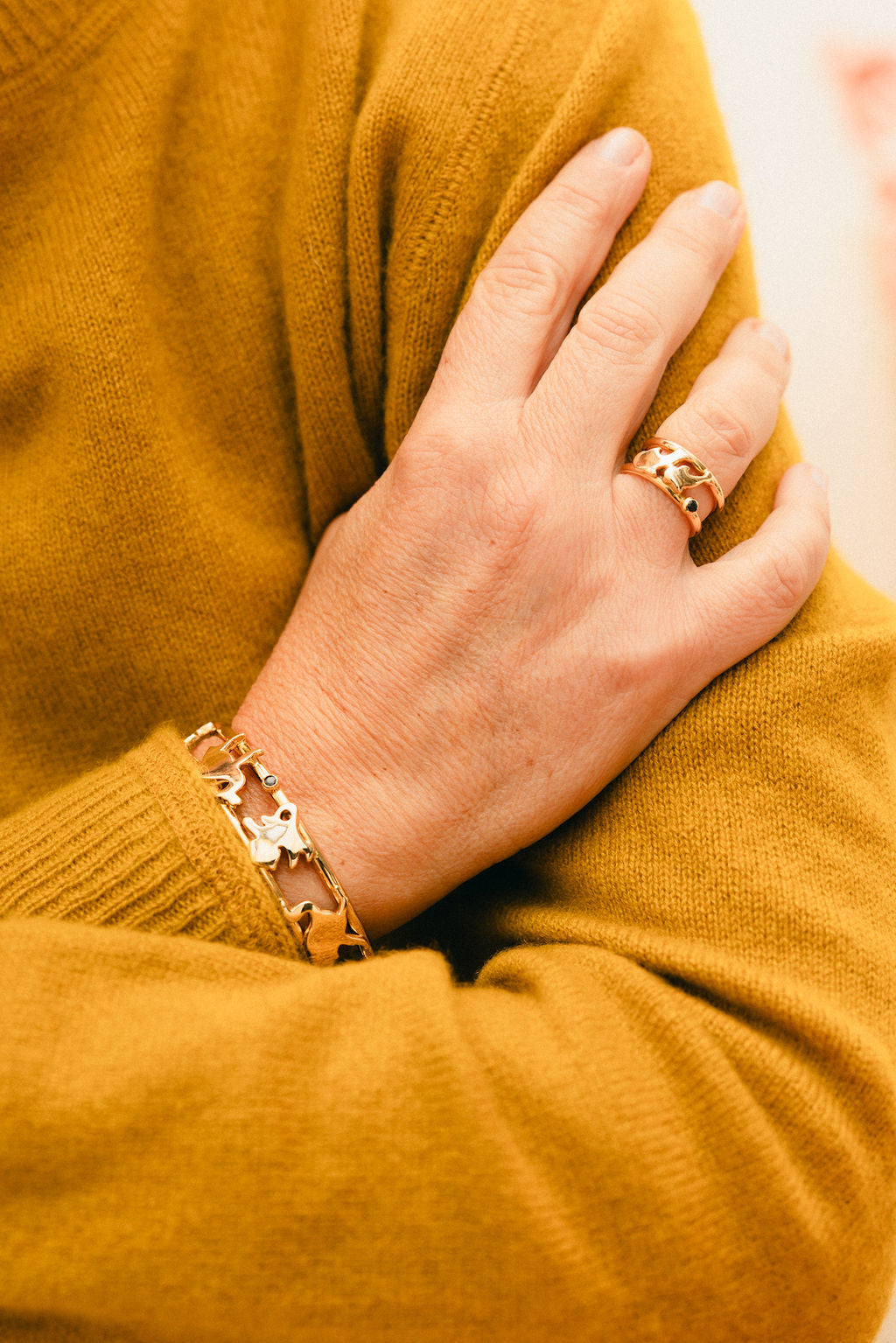 Ring en yellow gold House Caplain Saint André