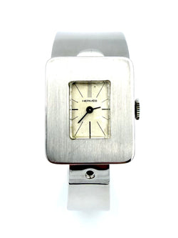 Montre HERMES  vintage en argent vers 1970
