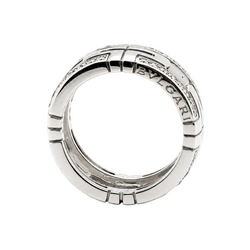 BULGARI "Parentesi" Pave Ring in White Gold and Diamonds